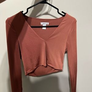 Burnt orange crop top
